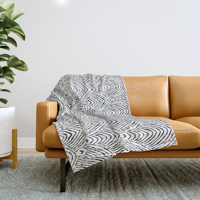 hand drawn deco Throw Blanket Gallery Image 1
