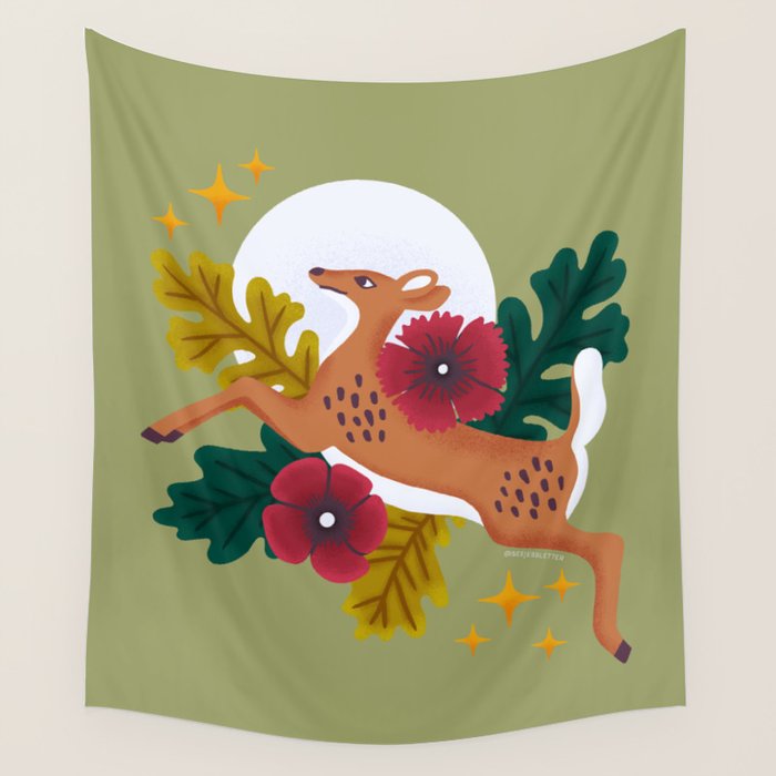 Doe - Crepuscular Critters Wall Tapestry Gallery Image 4