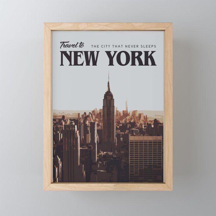 Visit New York Mini Art Print Gallery Image 1