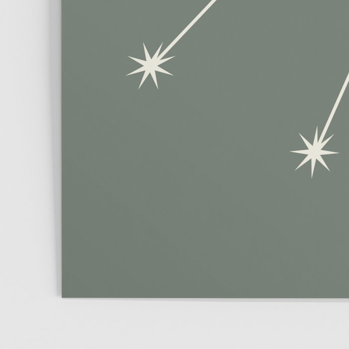 Taurus Zodiac Star Constellation Line Art Sage Poster Gallery Image 3
