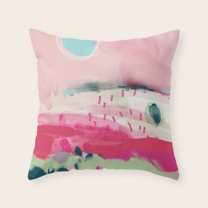 spring dream landscape Throw Pillow Gallery Image 6