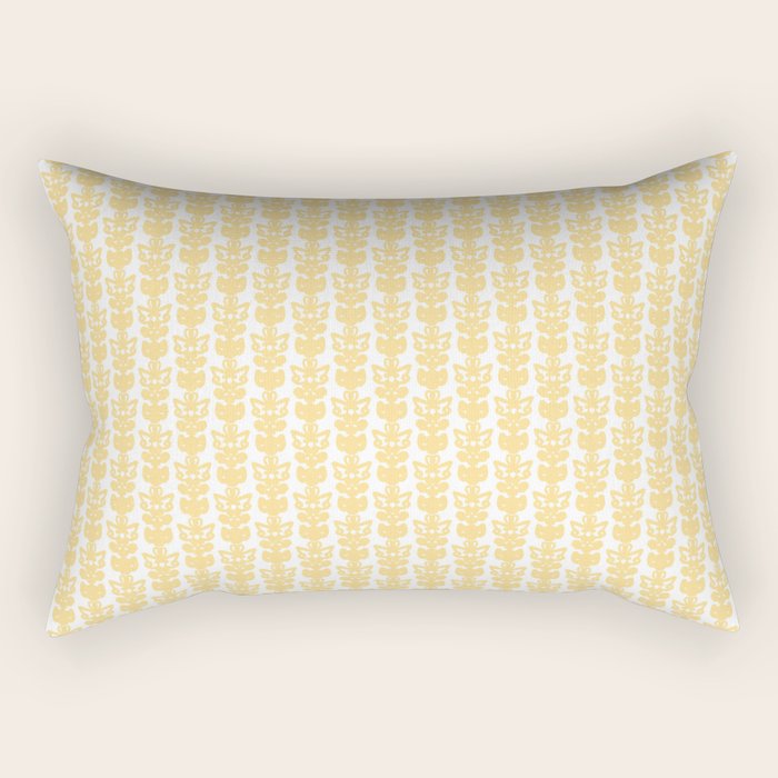 English Country Cottage Petite Willoughby Pattern in Warm Butter Yellow Rectangular Pillow Gallery Image 1