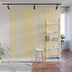 English Country Cottage Petite Willoughby Pattern in Warm Butter Yellow Wall Mural Gallery Image 1