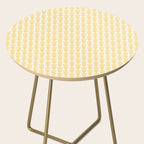 English Country Cottage Petite Willoughby Pattern in Warm Butter Yellow Side Table Gallery Image 2