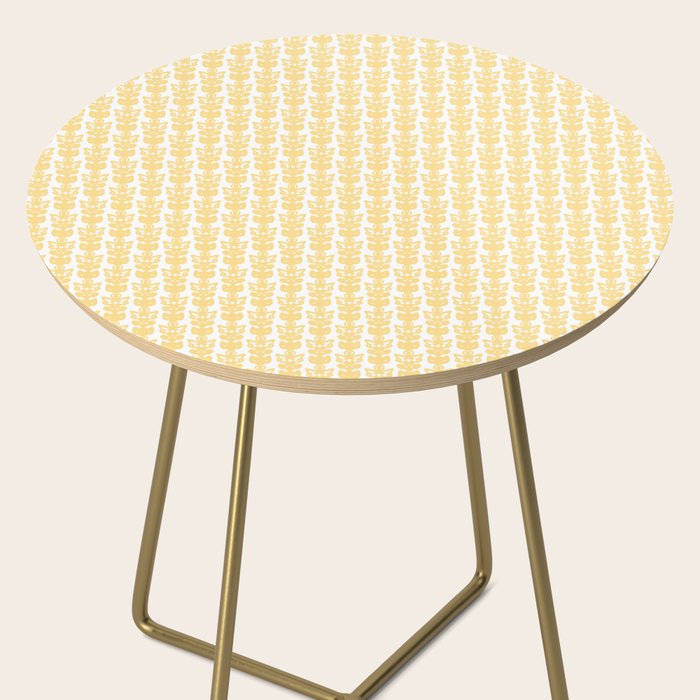 English Country Cottage Petite Willoughby Pattern in Warm Butter Yellow Side Table Gallery Image 2
