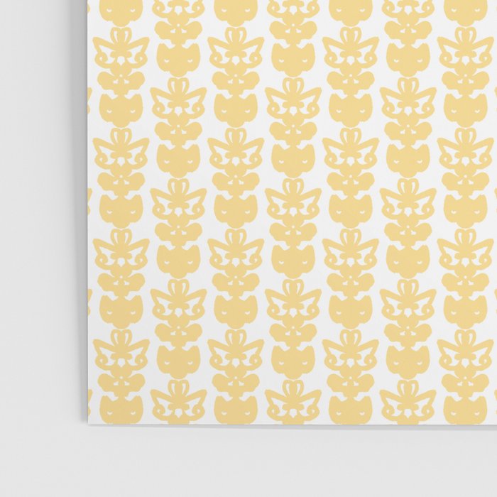 English Country Cottage Petite Willoughby Pattern in Warm Butter Yellow Poster Gallery Image 3