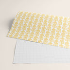 English Country Cottage Petite Willoughby Pattern in Warm Butter Yellow Wrapping Paper Gallery Image 2