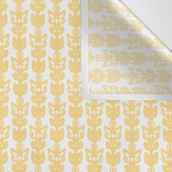 English Country Cottage Petite Willoughby Pattern in Warm Butter Yellow Wall Tapestry Gallery Image 3