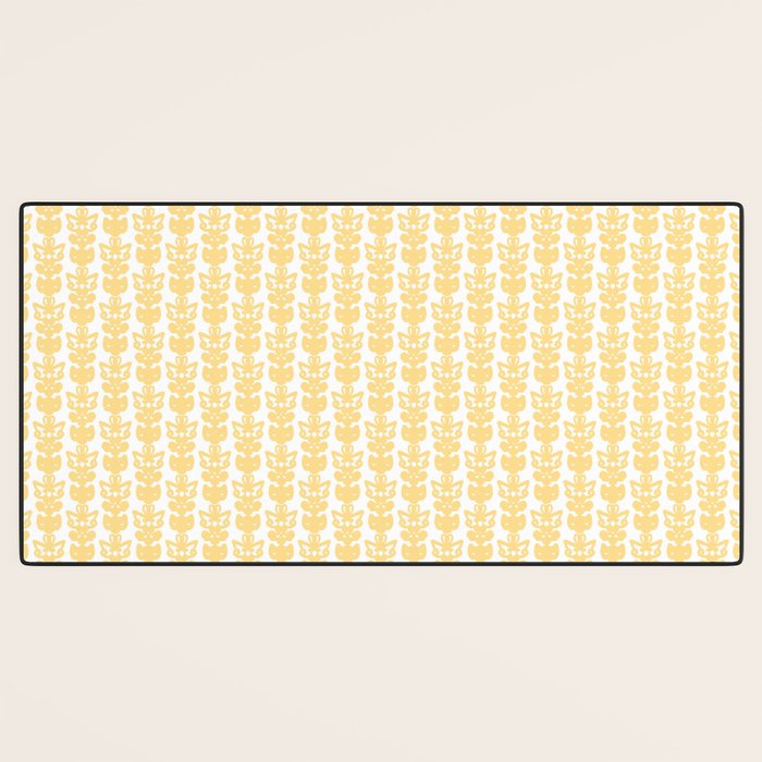 English Country Cottage Petite Willoughby Pattern in Warm Butter Yellow Desk Mat Gallery Image 3