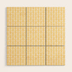 English Country Cottage Petite Willoughby Pattern in Warm Butter Yellow Wood Wall Art Gallery Image 1