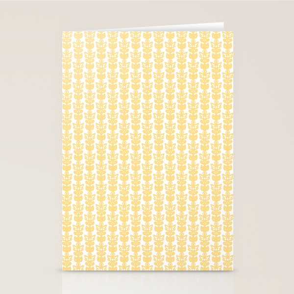 English Country Cottage Petite Willoughby Pattern in Warm Butter Yellow Stationery Card Gallery Image 2