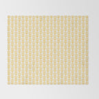 English Country Cottage Petite Willoughby Pattern in Warm Butter Yellow Throw Blanket Gallery Image 2