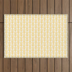 English Country Cottage Petite Willoughby Pattern in Warm Butter Yellow Outdoor Rug Gallery Image 1