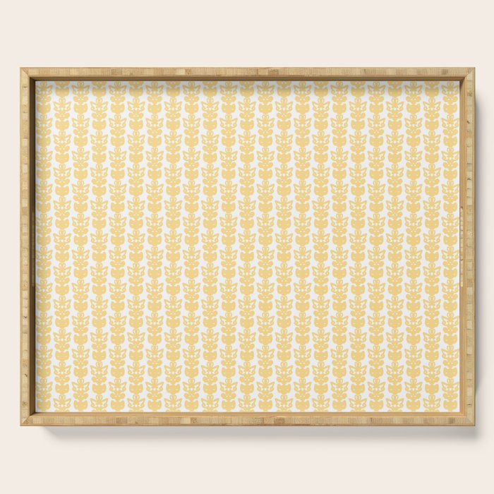 English Country Cottage Petite Willoughby Pattern in Warm Butter Yellow Serving Tray Gallery Image 1