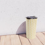 English Country Cottage Petite Willoughby Pattern in Warm Butter Yellow Travel Mug Gallery Image 4