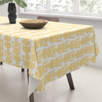 English Country Cottage Petite Willoughby Pattern in Warm Butter Yellow Tablecloth Gallery Image 3
