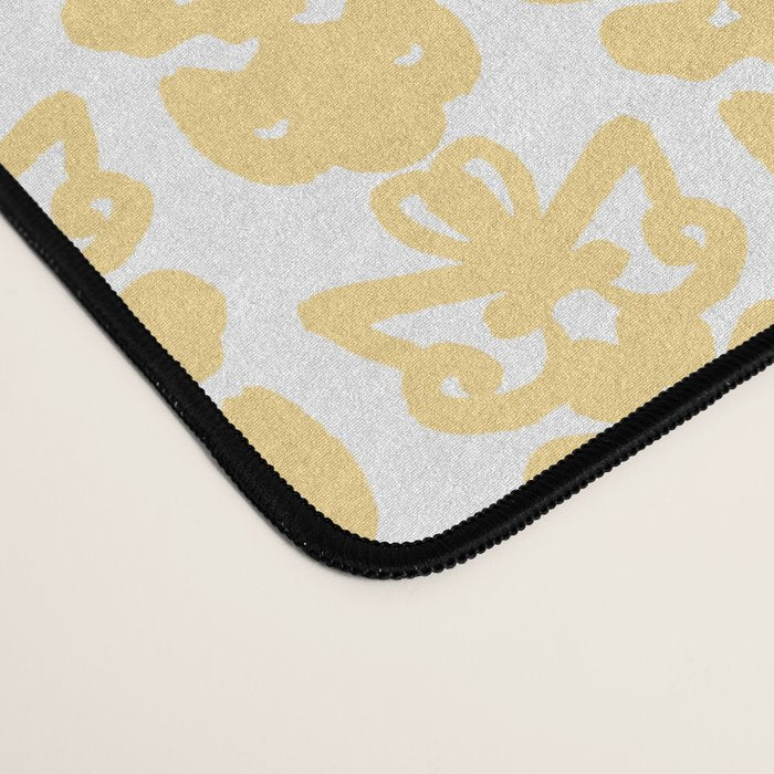 English Country Cottage Petite Willoughby Pattern in Warm Butter Yellow Desk Mat Gallery Image 4