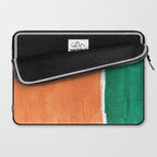 Emerald Green Tan Rothko Inspired Colourfield Squares Minimal Minimalist Mid Century Style by Ejaaz Haniff Laptop Sleeve Gallery Image 2