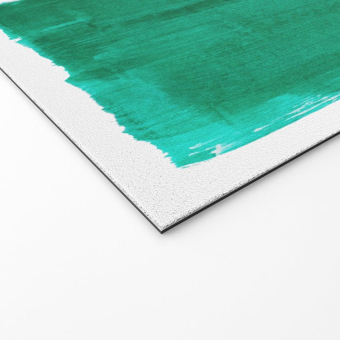 Emerald Green Tan Rothko Inspired Colourfield Squares Minimal Minimalist Mid Century Style by Ejaaz Haniff Welcome Mat Gallery Image 2