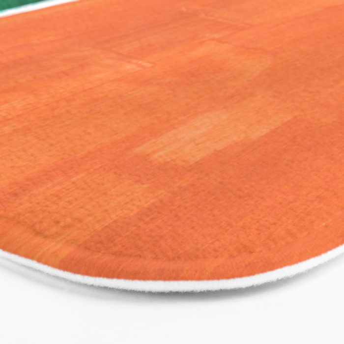 Emerald Green Tan Rothko Inspired Colourfield Squares Minimal Minimalist Mid Century Style by Ejaaz Haniff Bath Mat Gallery Image 3