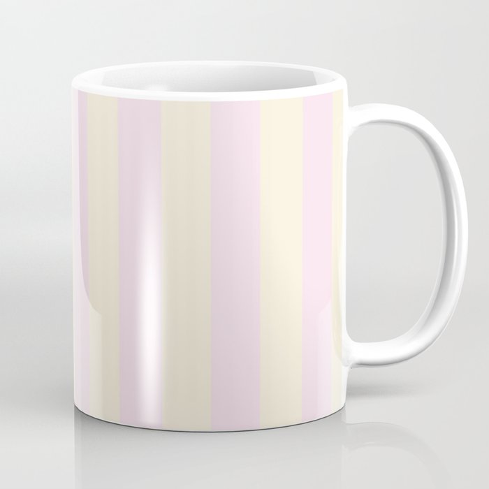 Stripes of Light Pink and Cream Coffee Mug Gallery Image 1