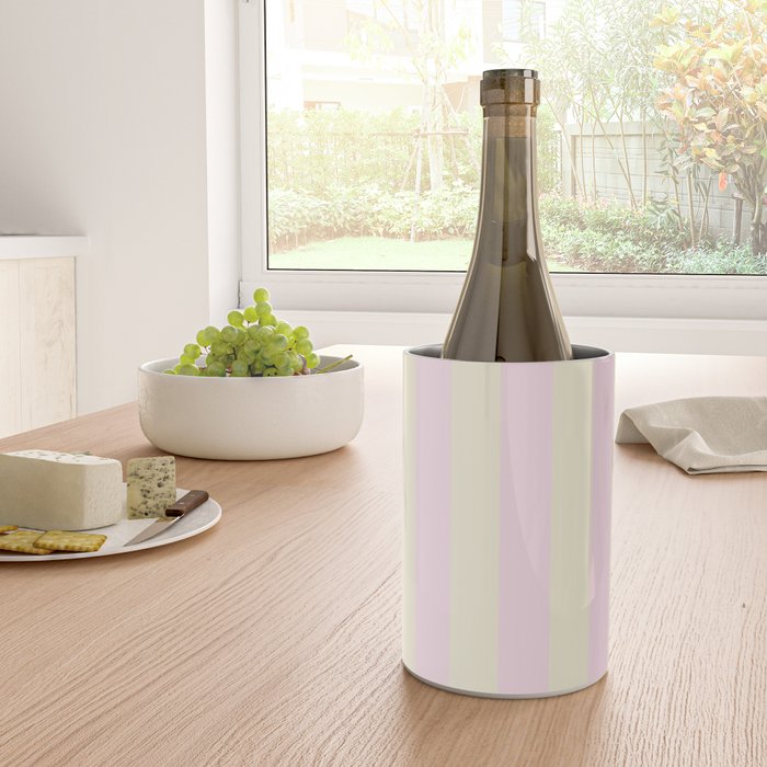 Stripes of Light Pink and Cream Wine Chiller Gallery Image 4