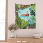 Floating in the sea in bright colours Wall Tapestry Gallery Image 2