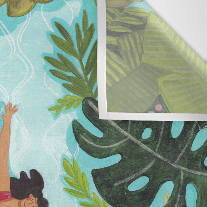 Floating in the sea in bright colours Wall Tapestry Gallery Image 3