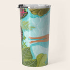 Floating in the sea in bright colours Travel Mug Gallery Image 3