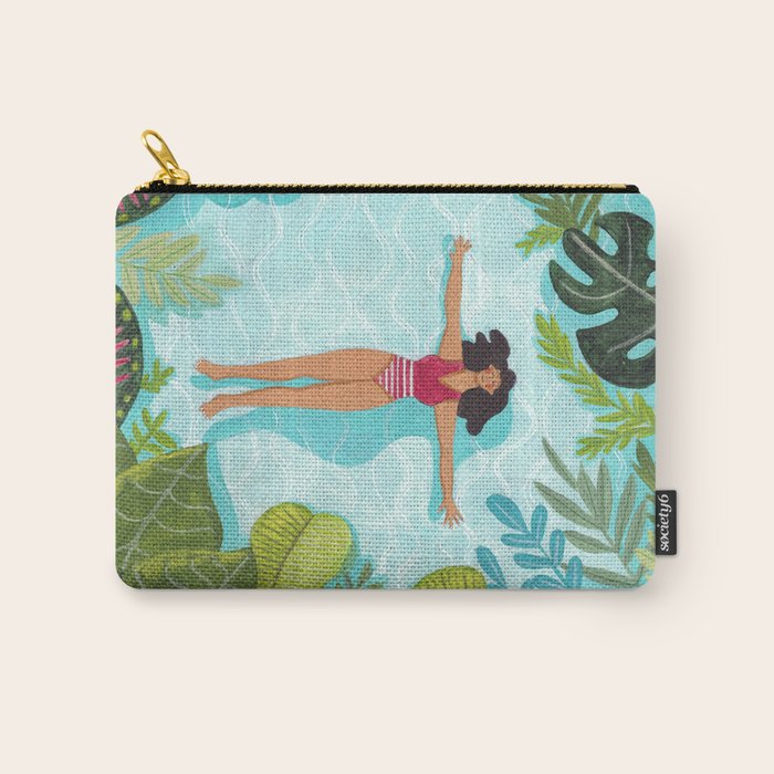 Floating in the sea in bright colours Carry All Pouch Gallery Image 1