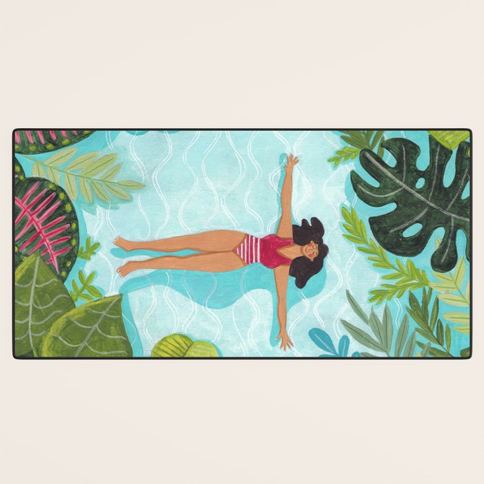 Floating in the sea in bright colours Desk Mat Gallery Image 3