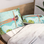 Floating in the sea in bright colours Pillow Sham Gallery Image 2