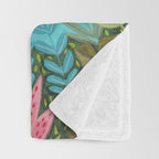 Floating in the sea in bright colours Throw Blanket Gallery Image 3