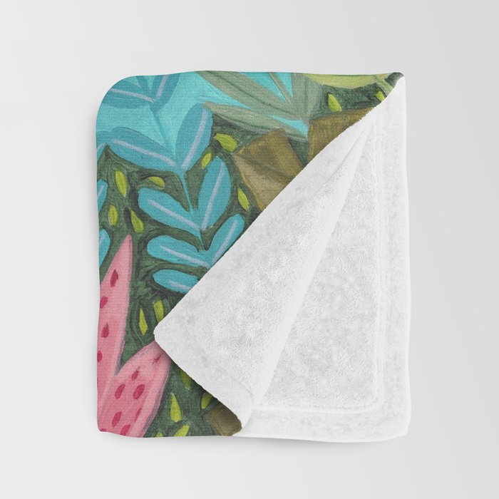 Floating in the sea in bright colours Throw Blanket Gallery Image 3