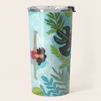 Floating in the sea in bright colours Travel Mug Gallery Image 2
