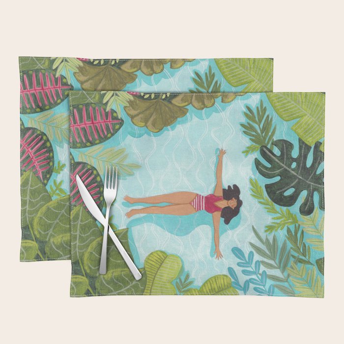 Floating in the sea in bright colours Placemat Gallery Image 1