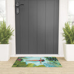Floating in the sea in bright colours Welcome Mat Gallery Image 3