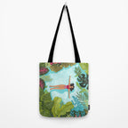 Floating in the sea in bright colours Tote Bag Gallery Image 2