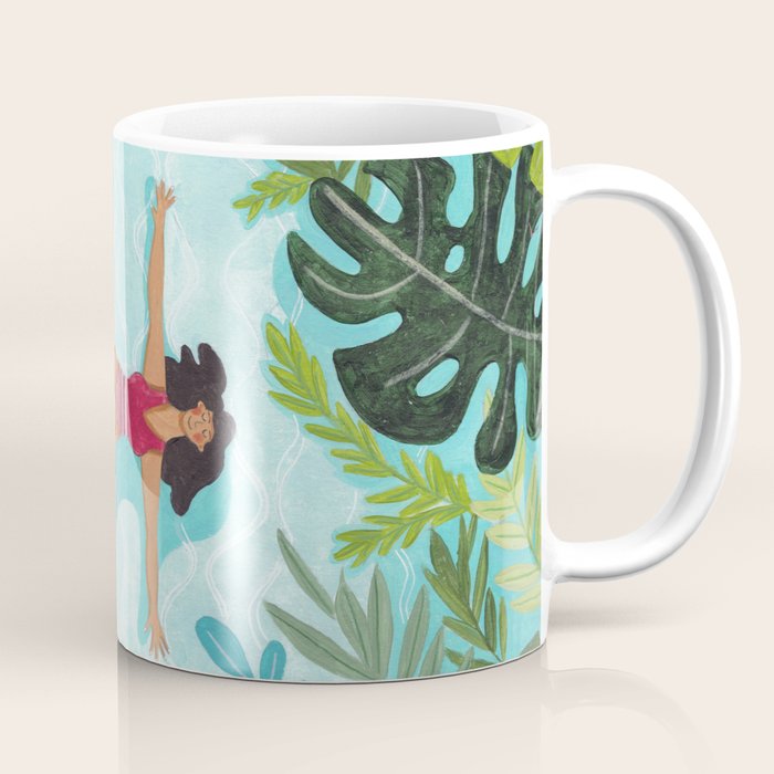 Floating in the sea in bright colours Coffee Mug Gallery Image 1