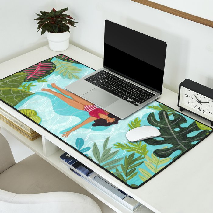 Floating in the sea in bright colours Desk Mat Gallery Image 2