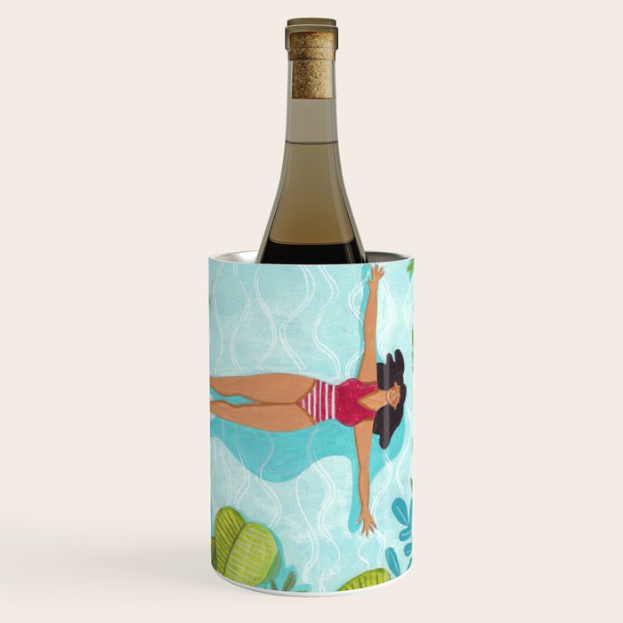 Floating in the sea in bright colours Wine Chiller Gallery Image 1