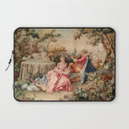 Antique 19th Century French Aubusson Gallant Courtship Romantic Tapestry Laptop Sleeve Gallery Image 1