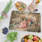 Antique 19th Century French Aubusson Gallant Courtship Romantic Tapestry Cutting Board Gallery Image 2