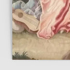 Antique 19th Century French Aubusson Gallant Courtship Romantic Tapestry Poster Gallery Image 3