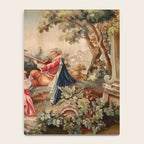 Antique 19th Century French Aubusson Gallant Courtship Romantic Tapestry Notebook Gallery Image 4