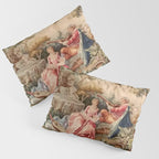 Antique 19th Century French Aubusson Gallant Courtship Romantic Tapestry Pillow Sham Gallery Image 3