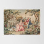 Antique 19th Century French Aubusson Gallant Courtship Romantic Tapestry Rug Gallery Image 2