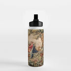Antique 19th Century French Aubusson Gallant Courtship Romantic Tapestry Water Bottle Gallery Image 2