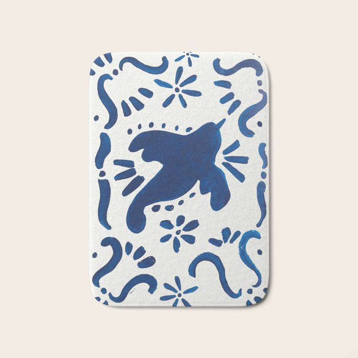Bluebird of Happiness Bath Mat Gallery Image 1