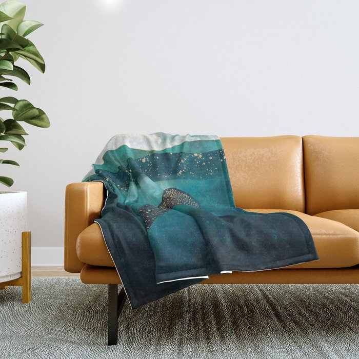 Metallic Whale Shark Throw Blanket Gallery Image 1